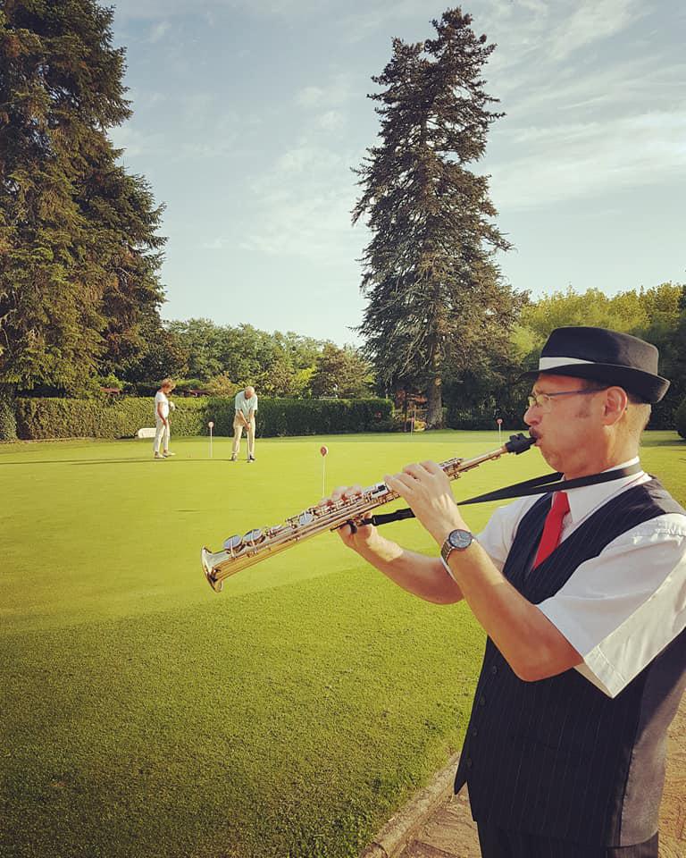 Jeudi 25 juillet 2019, le groupe ONLY NEW JAZZ BAND était en formule Duo au Club House du domaine de la Bretesche à Missillac (44) !