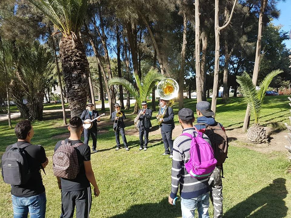 Anmoggar N' Jazz / Jour 3 : ONLY NEW JAZZ BAND en déambulation de 16h à 19h sur 3 sites d'Agadir (Hôtel Kenzi Europa, Jardin Ibn Zaidoun et le Village du Festival) ! Le festival commence officiellement ce soir avec Aymane Kochaina et Sarab Sextet.