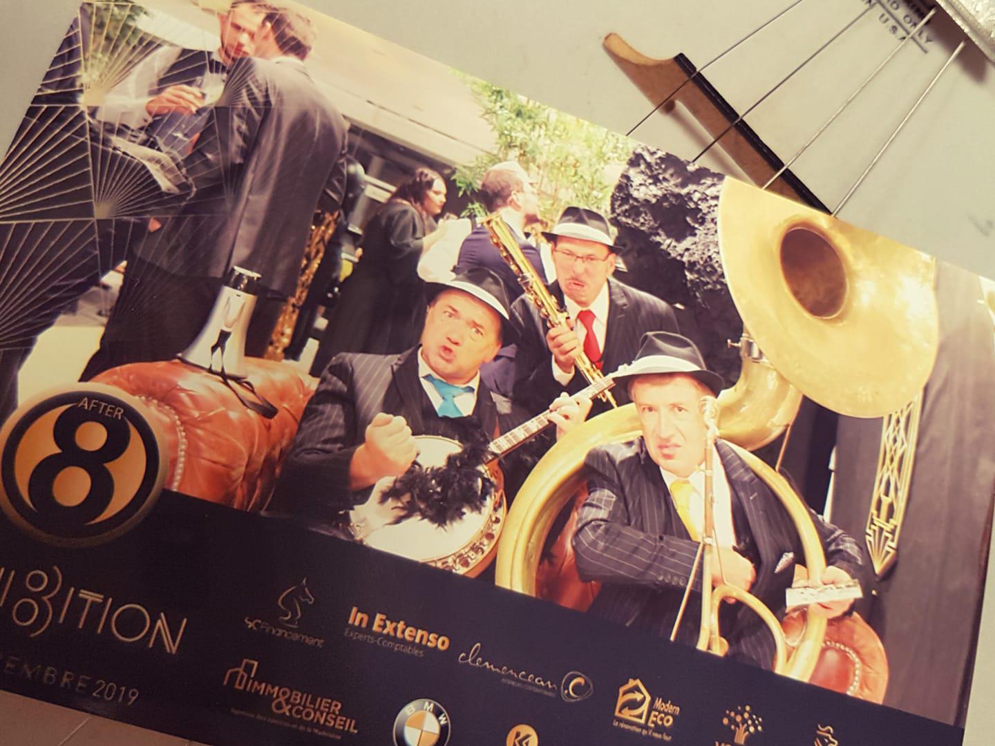 Jeudi 28 novembre 2019, le groupe ONLY NEW JAZZ BAND était en formule Trio chez BMW DYNAMISM Automobiles à Beaucouzé (49), pour l'afterwork Prohibition organisé par l'association AFTER8 !