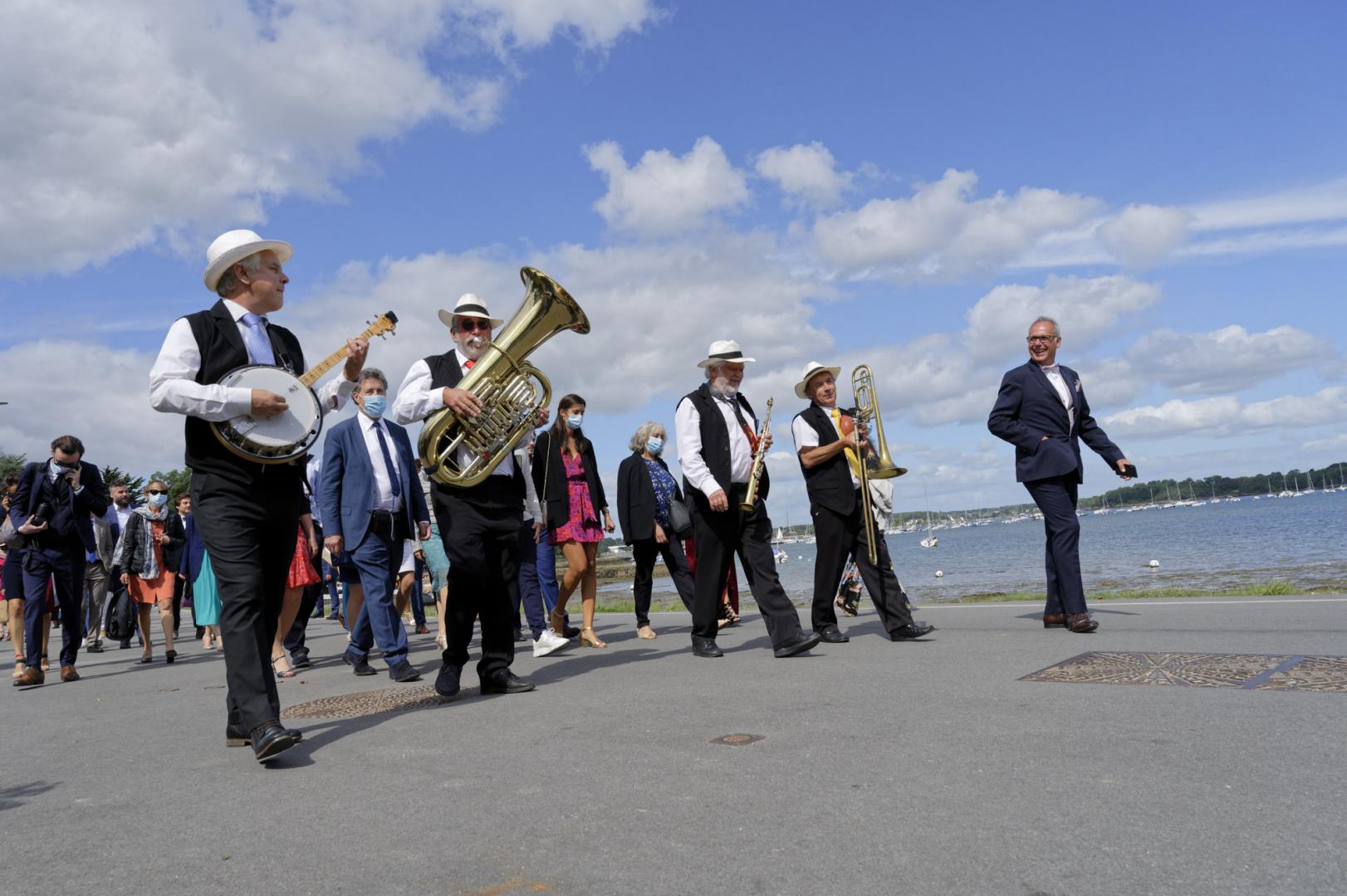 Samedi 05 septembre 2020, le groupe ONLY NEW JAZZ BAND (formule 4tet) était sur l'île aux Moines, pour l'animation d'un mariage !