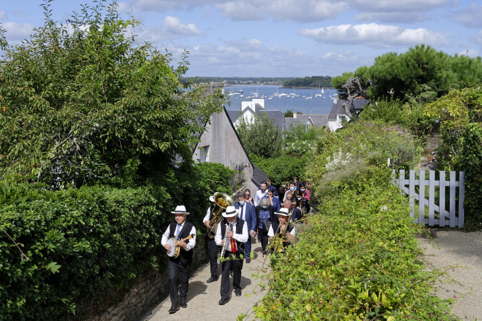 Samedi 05 septembre 2020, le groupe ONLY NEW JAZZ BAND (formule 4tet) était sur l'île aux Moines, pour l'animation d'un mariage !