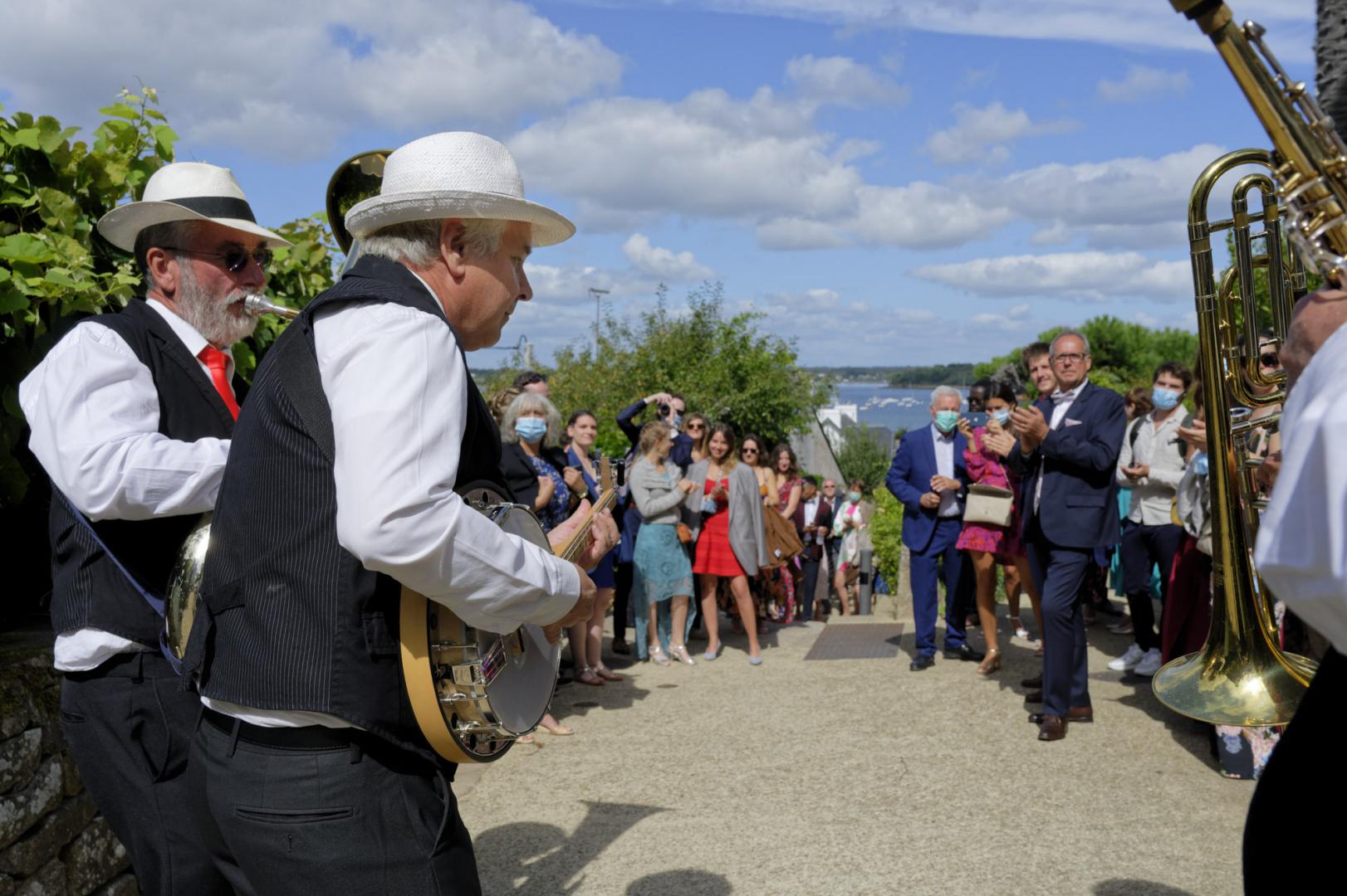 Samedi 05 septembre 2020, le groupe ONLY NEW JAZZ BAND (formule 4tet) était sur l'île aux Moines, pour l'animation d'un mariage !