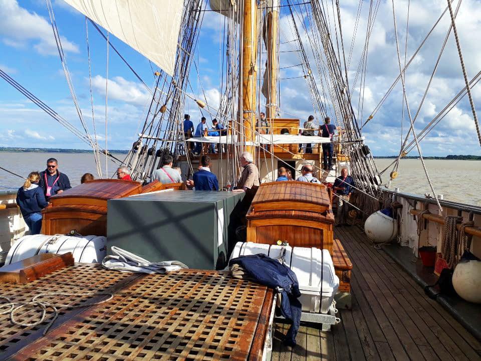 Lundi 21 juin 2021, le groupe ONLY NEW JAZZ BAND était en formule 4tet sur le grand voilier &#34;Le Français&#34;, lors d'une navigation entre Bordeaux et Pauillac (33). Croisière organisée par Bordeaux Métropole !