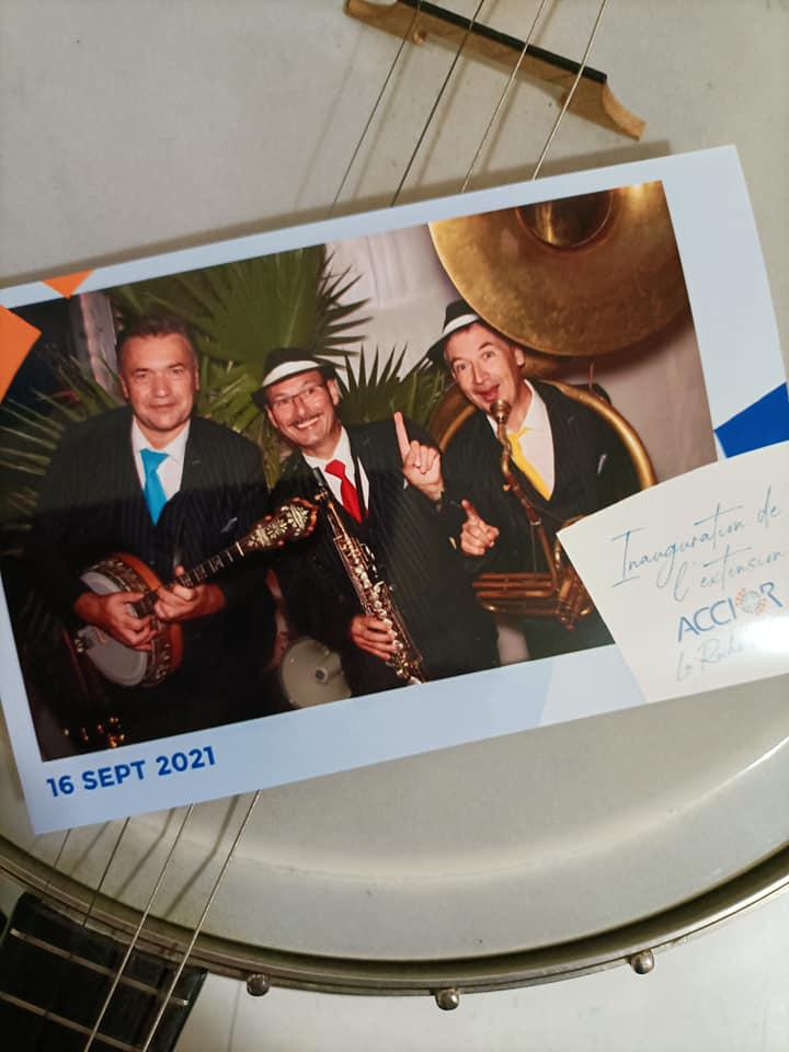 Jeudi 16 septembre 2021, &#34;Dixieland Party&#34; avec le groupe ONLY NEW JAZZ BAND pour l'inauguration des nouveaux locaux de la société ACCIOR à La Roche-sur-Yon !