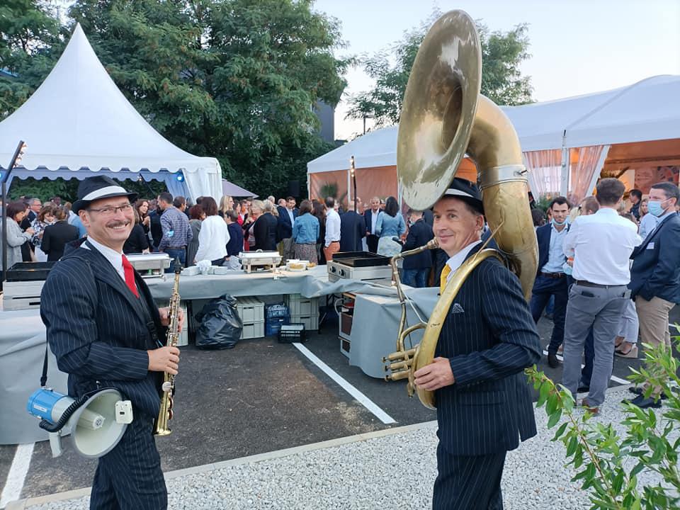 Jeudi 16 septembre 2021, &#34;Dixieland Party&#34; avec le groupe ONLY NEW JAZZ BAND pour l'inauguration des nouveaux locaux de la société ACCIOR à La Roche-sur-Yon !