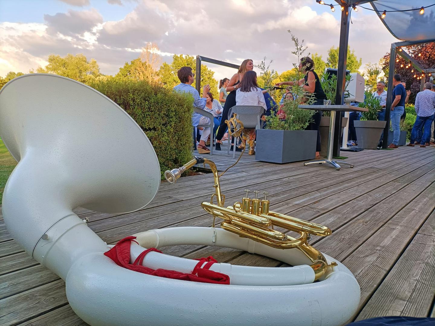 Jeudi 02 juin 2022, le groupe ONLY NEW JAZZ BAND était en formule Trio au restaurant du Golf &#34;AU 19&#34; à Niort (79), pour une soirée de la MACIF !